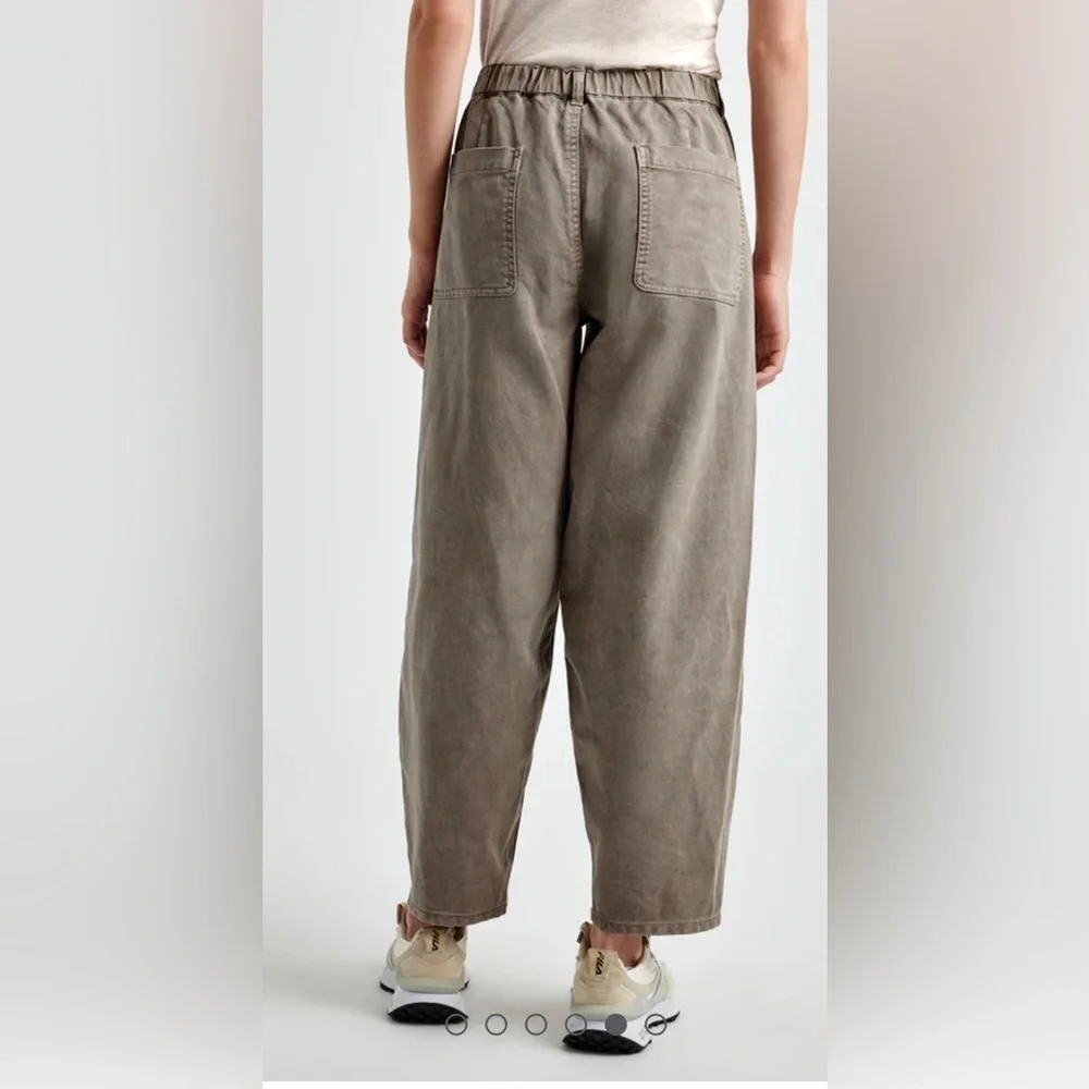 NWT SPLENDID Carson Barrel Leg Pant in Tawny Cappuccino Khaki Size XS - Picture 8 of 10